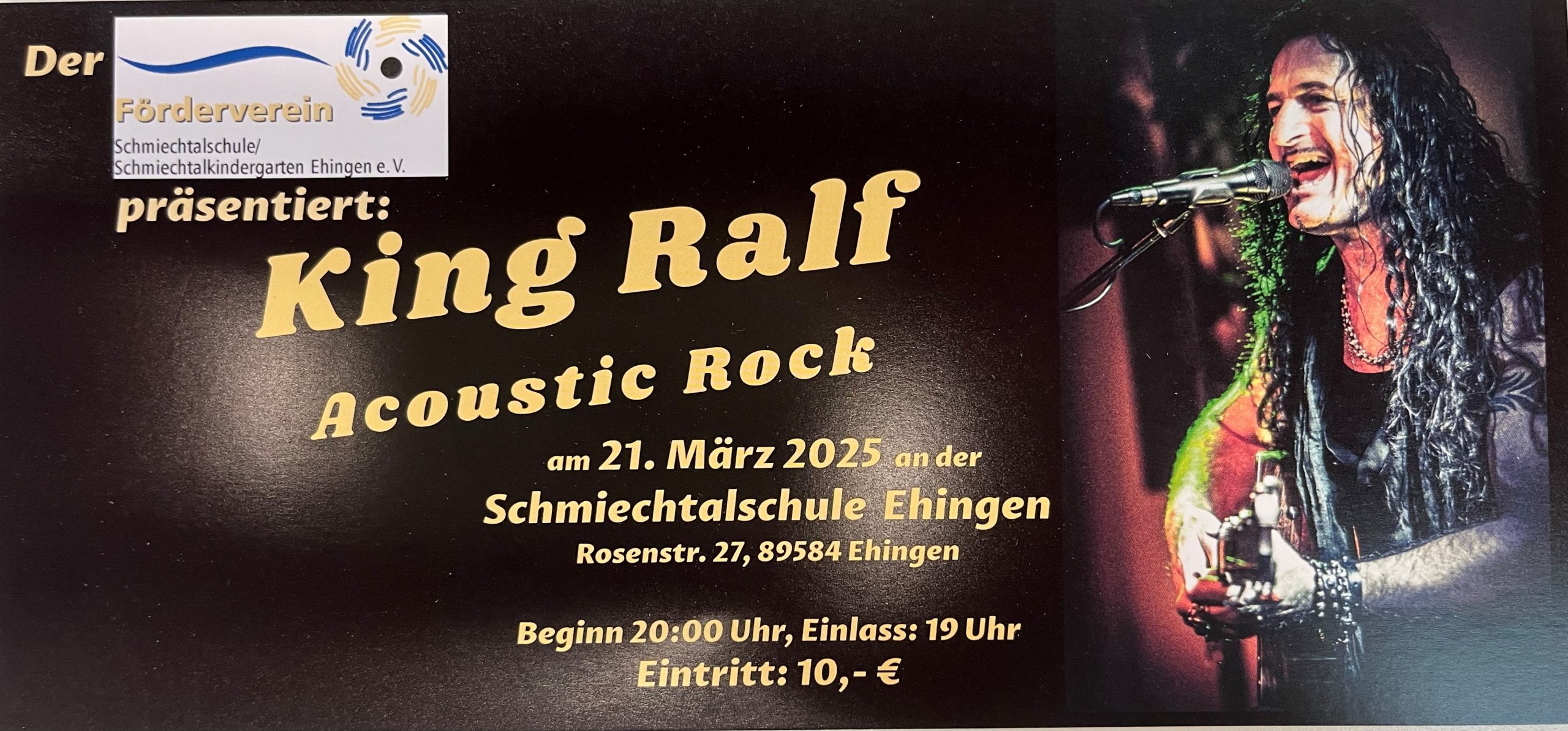 King Ralf - Vorverkauf beginnt - Schmiechtalschule Ehingen