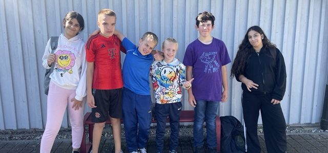 Sportturnier an der St. Gerhardschule in Riedlingen Mannschaftsfoto des Teams der Schmiechtalschule